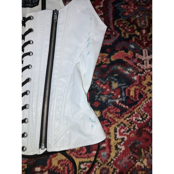 As Is Vintage Lip Service Fetish Corset Y2k Pointed Cyberpunk - Picture 3 of 4